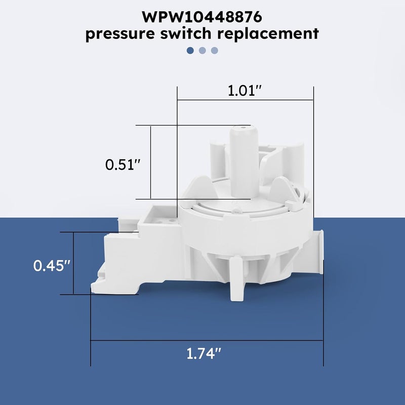 SuperDi WPW10448876 Washer Water-Level Pressure Switch - Replacement for Whirlpool AP6021553, W10448876, 2312075, PS11754877, WPW10448876VP - Image 3